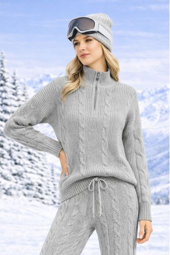 BLUSA TRICOT LEILA CINZA MESCLA PRINCIPAL